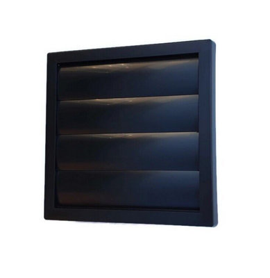 Black External Gravity Flaps 150mm /6" Ventilation Duct Cover from B&Q