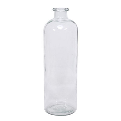 Tall Clear Glass Decorative Bottle. Ideal For Tall Stemmed Flowers. Height Is 33 Cm from B&Q