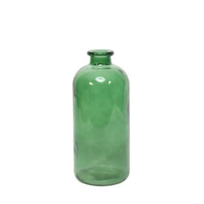 Pear Green Glass Decorative Flower Stem Bottle. Height 25 Cm from B&Q