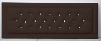 Comfy Deluxe 4Ft 26Inch   Brownleather Miami Chesterfield With Crystal Button from B&Q
