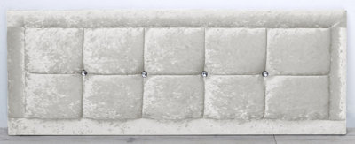 Comfy Deluxe 2Ft6 20Inch  White Crush Velvet Venice With Diamond Buttons from B&Q