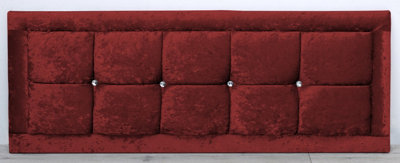 Comfy Deluxe 2Ft6 20Inch  Red Crush Velvet Venice With Diamond Buttons from B&Q