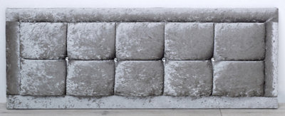 Comfy Deluxe 2Ft6 20Inch  Silver Crush Velvet Venice With Diamond Buttons from B&Q