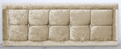 Comfy Deluxe 2Ft6 20Inch  Cream Crush Velvet Venice With Diamond Buttons from B&Q