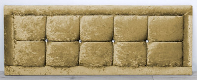 Comfy Deluxe 2Ft6 20Inch  Gold Crush Velvet Venice With Diamond Buttons from B&Q