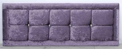 Comfy Deluxe 2Ft6 20Inch  Purple Crush Velvet Venice With Diamond Buttons from B&Q