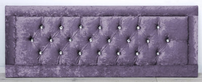 Comfy Deluxe 2Ft6 20Inch  Purple Crush Velvet  Miami With Crystal Buttons from B&Q
