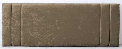 Comfy Deluxe 4Ft6 20Inch  Truffle Crush Velvet  Savannah Headboard from B&Q