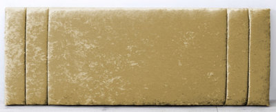 Comfy Deluxe 2Ft6 26Inch  Gold Crush Velvet  Savannah Headboard from B&Q