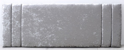 Comfy Deluxe 3Ft 20Inch  Silver Crush Velvet  Savannah Headboard from B&Q