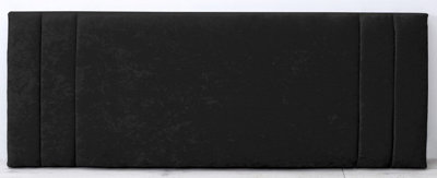 Comfy Deluxe 3Ft 26Inch  Black Crush Velvet  Savannah Headboard from B&Q