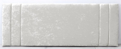 Comfy Deluxe 3Ft 26Inch  White Crush Velvet  Savannah Headboard from B&Q