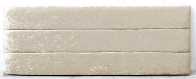 Comfy Deluxe 4Ft6 26Inch  Cream Crush Velvet  Verona Headboard from B&Q