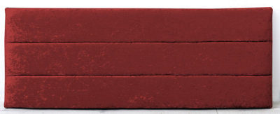 Comfy Deluxe 4Ft 26Inch  Red Crush Velvet Verona Headboard from B&Q