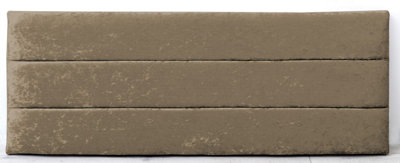 Comfy Deluxe 2Ft6 20Inch  Truffle Crush Velvet  Verona Headboard from B&Q
