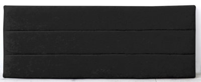 Comfy Deluxe 4Ft 26Inch  Black Crush Velvet  Verona Headboard from B&Q