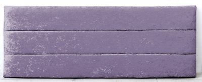 Comfy Deluxe 4Ft 26Inch  Purple Crush Velvet  Verona Headboard from B&Q
