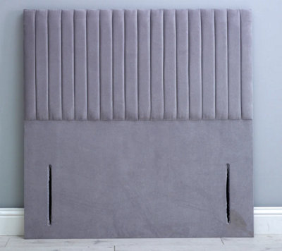 B&Q -  5Ft 54Inch Cream Naples Velvet Apollo Floorstanding Headboard