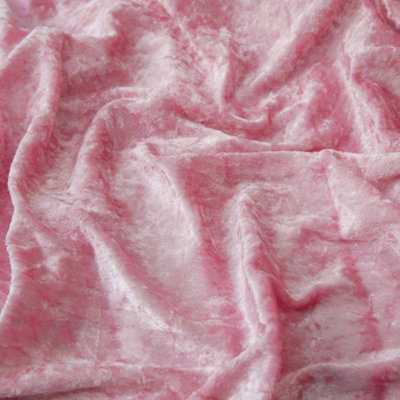 Comfy Deluxe 3Ft Single Pink Crush Velvet Foot Lift Ottoman Bed With Headboard & Mattress from B&Q