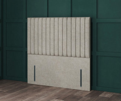 Comfy Deluxe 3Ft Mustard Plush Apollo Floorstanding 54Inch Headboard from B&Q
