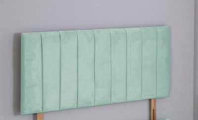 B&Q -  4Ft6 Double 20Inch    Duck Egg Plush 9 Panel Headboard