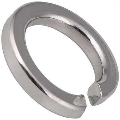 B&Q -  Spring Lock Washers M12 (12mm) Pack Of: 50 Steel Zinc Plated Square Section Washer Din 127