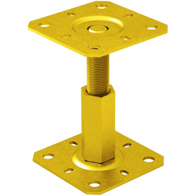 SS8 Fence Posts Size: 130mm X 130mm Yellow ( 5" X 5" ) Repair Support Brackets Pack Of: 1 Adjustable Heavy Duty Bolt Down Galvanised from B&Q