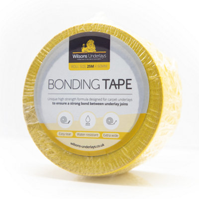 FloorMatch Wilsons Underlays Carpet Underlay Bonding Tape 25M X 60mm Extra Wide Roll from B&Q