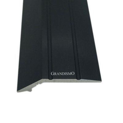FloorMatch Vinyl Ramp Edge Trim 3Ft / 0.9Metres Long Vinyl To Vinyl Flooring Threshold Black Metal Flooring Strip