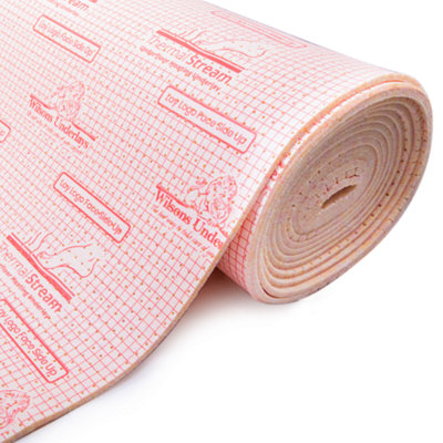 FloorMatch Thermalstream 10mm Underfloor Heating Carpet Underlay 15M2 (11M X 1.37M Roll) Flame Retardant Foam from B&Q