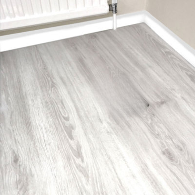 B&Q -  White Lvt Luxury Vinyl Click Plank Flooring 1M2 Pack 4.2mm Thick Flooring