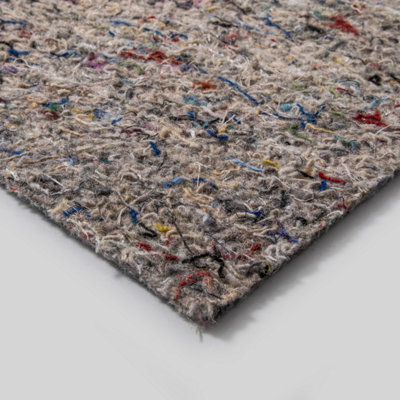 Wilsons Underlays 28Oz Wool Fibre Carpet Underlay 8mm Thick 15M2 (1.37M X 11M) Roll 100% Recycled from B&Q