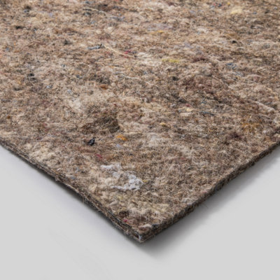 Wilsons Underlays 48Oz Wool Fibre Carpet Underlay 12mm Thick 15M2 (1.37M X 11M) Roll 100% Recycled from B&Q