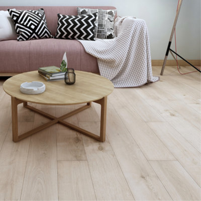 Floormatch Spc Click Flooring Composite Plank FlooringUnderlay InstalledBright White Oak Plank Style 2.193M2 Pack from B&Q
