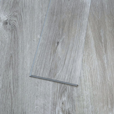 Floormatch Spc Click Flooring Composite Plank FlooringUnderlay InstalledStoney Grey Oak2.193M2 Pack from B&Q
