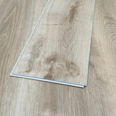Floormatch Spc Click Flooring Composite Plank FlooringUnderlay InstalledBright White Oak2.193M2 Pack from B&Q