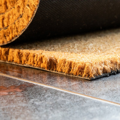 FloorMatch Natural Coconut Coir Matting 1M And 2M Width AvailableIndoor Outdoor Use Durable Entrance Matting from B&Q