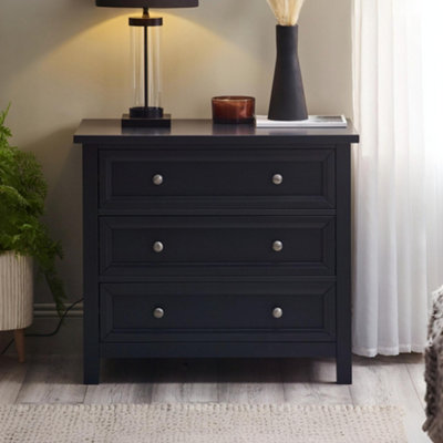 Julian Bowen Maine 3 Drawer Wide ChestAnthracite from B&Q