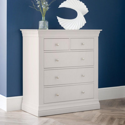 Julian Bowen Clermont 3+2 Drawer ChestLight Grey from B&Q