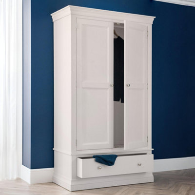 Julian Bowen Clermont 2 Door 1 Drawer WardrobeLight Grey from B&Q