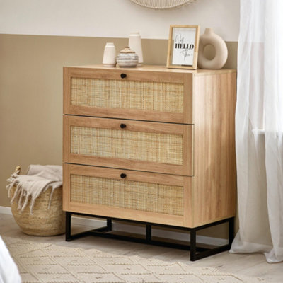 Julian Bowen Padstow 3 Drawer ChestOak Effect from B&Q