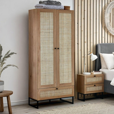 B&Q -  Padstow 2 Door 1 Drawer WardrobeOak Effect - Image 10