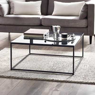 B&Q -  Chicago Square Coffee Table Smoked Glass