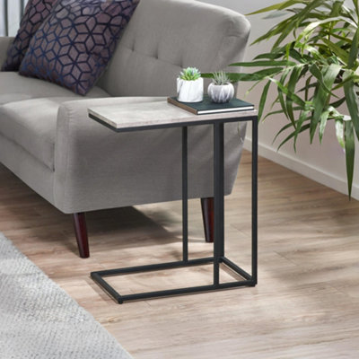 Julian Bowen Staten Drinks TableConcrete And Black from B&Q