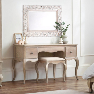 Julian Bowen Camille Limed Oak 2 Drawer Dressing Table Set - Image 7