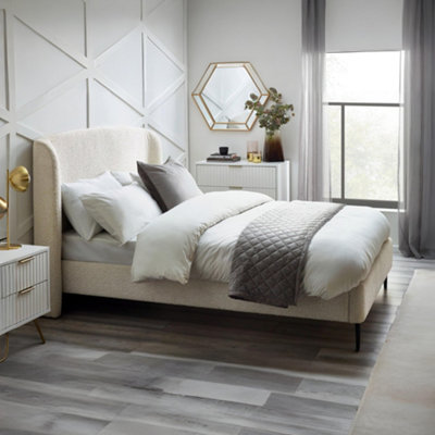 Julian Bowen Eden Boucle Bed - Ivory Cream - 150cm - Image 7