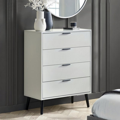 Julian Bowen Alba 4 Drawer Wide ChestSilk Grey from B&Q