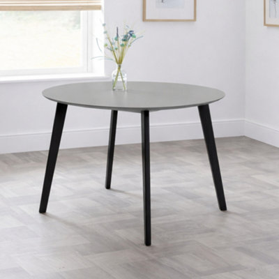 Julian Bowen Casa 4 Seater Round Dining Table Grey And Black - Image 7