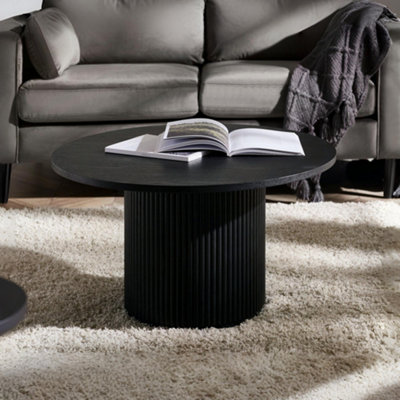 Julian Bowen Louis Fluted Round Coffee TableBlack from B&Q