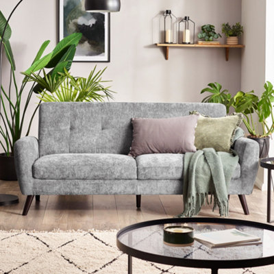 Julian Bowen Monza 3 Seater Sofa Dove Grey Fabric - Image 6